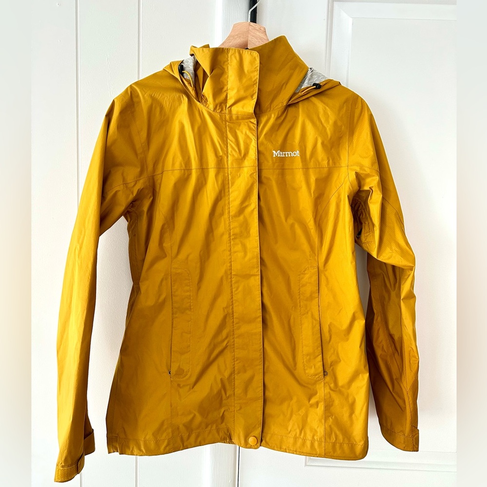 Marmot Women's Mustard precip eco rain Jacket size medium